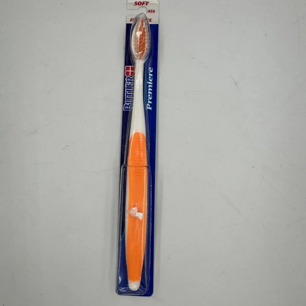 Butler Premiere Toothbrush Orange Soft Bristle Model 456 NEW
